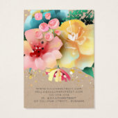 クラフト金ゴールドフローライヤリングジュエリー表示カード (裏面)