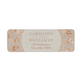 クラフト金ゴールドレースラス結婚ティック差出人住所 ラベル