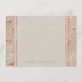 クラフト金ゴールドレース田舎の結婚式場 エンクロージャーカード (裏面)