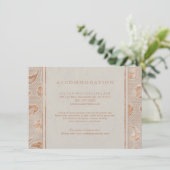 クラフト金ゴールドレース田舎の結婚式場 エンクロージャーカード (スタンド正面)