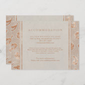 クラフト金ゴールドレース田舎の結婚式場 エンクロージャーカード (正面/裏面)