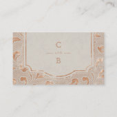 クラフト金ゴールドレース素朴な田舎の結婚式座席表 プレイスカード (裏面)