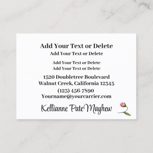 クラフト魅力的シリーズ 名刺 (裏面)