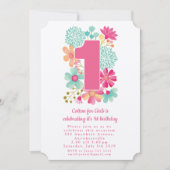 クラフト1周年記念誕生日会社パーティー 招待状 (正面)