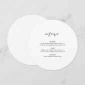 クラフト エレガント カリグラフィー ラウンド メニュー ウェディング (正面/裏面)