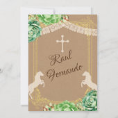 クラフト·カクタス·フィエスタ·バプテスマン·ファースト·誕生日·ボーイ 招待状 (裏面)