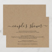 クラフト カップルのシャワー招待状 招待状 (正面/裏面)