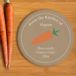 クラフト&キャロ素朴ットケーキラベルステッカー ラウンドシール