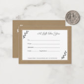 クラフト&ギフト素朴証書 ノートカード (正面/裏面インサイチュ)