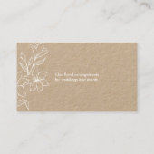 クラフト | シックミニマルフローラ 名刺 (裏面)