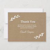 クラフト&ソバ素朴ー葬儀サンキューノートカード サンキューカード (正面)