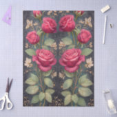 クラフト&デカップアートワーク用の大きな赤いバラ 薄葉紙 (クラフト)