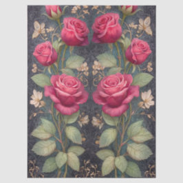 クラフト&デカップアートワーク用の大きな赤いバラ 薄葉紙