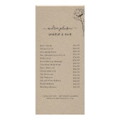 クラフト＆ドローンベース フラワーサービス メニュー価格表 ラックカード (正面)