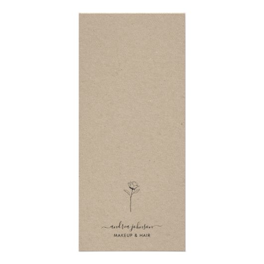 クラフト＆ドローンベース フラワーサービス メニュー価格表 ラックカード (裏面)