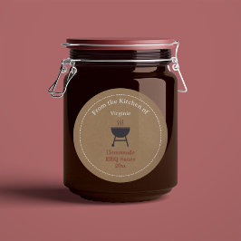 クラフト&バ素朴ーベキューソースBBQラベルシール ラウンドシール