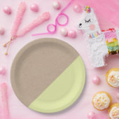 クラフト&パステルディップ使い捨て紙プレート ペーパープレート (パーティー)