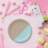 クラフト&パステルディップ使い捨て紙プレート ペーパープレート (パーティー)