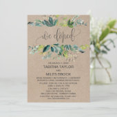 クラフト フォリアージ 私たちは駆け落ちしました 結婚式 披露宴 招待状 (スタンド正面)