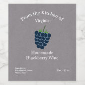 クラフト&ブラッ素朴クベリーワインボトルラベル ワインラベル (シングルラベル)