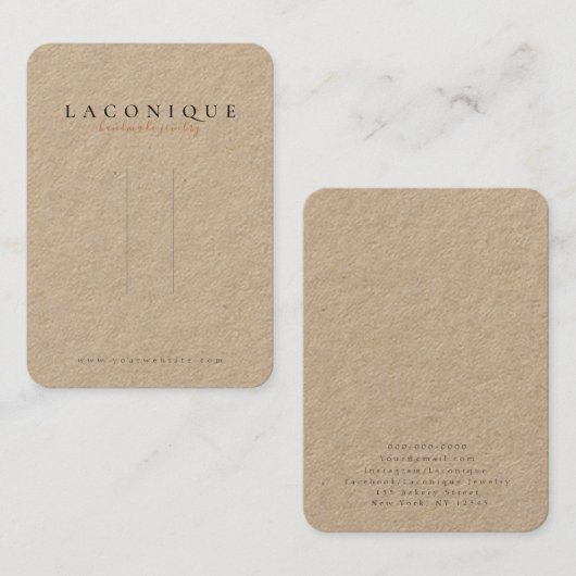 クラフト |ヘアピン表示 |ジュエリー 名刺 (正面/裏面)