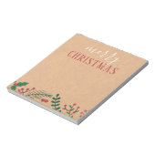 クラフト、ホリー&パイン |メリークリスマス ノートパッド (回転)