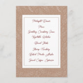 クラフト メニュー カードの実と葉 (正面)