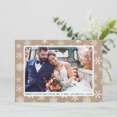 クラフト・メリー・結婚クリスマスの写真 シーズンカード (スタンド正面)