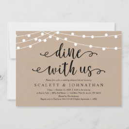 クラフト・リハーサル・ディ素朴ナーで私たちと食事をする 招待状