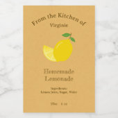 クラフト&レモ素朴ン&レモネードボトルラベル ワインラベル (シングルラベル)
