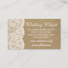 クラフト&レースのコレクショ結婚ンウェブサイトカード エンクロージャーカード