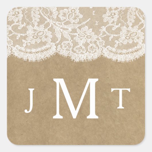 クラフト&レースのコレク結婚ションシール スクエアシール (正面)