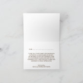 クラフト、レース及びヒマワリの結婚式のコレクション サンキューカード (内部)