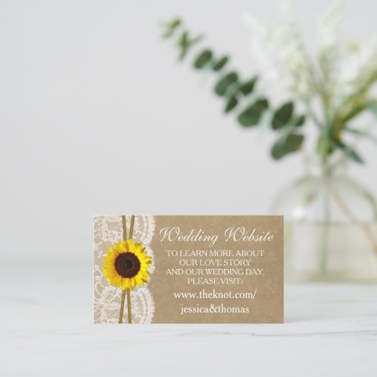 クラフト、レース&ひまわりコレクションのウェブサイト エンクロージャーカード (スタンド正面)