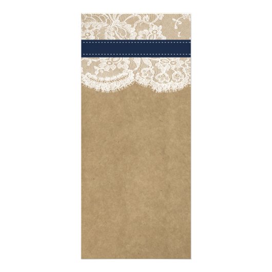 クラフト、レース、ひまわり結婚のメニュー ラックカード (裏面)