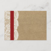 クラフト、レース＆ヒマワリコレクション - レッド エンクロージャーカード (裏面)