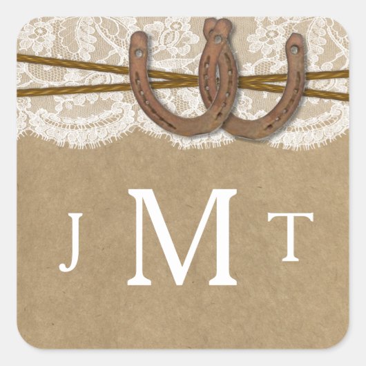 クラフト、レース、ホースシューコレクションシール スクエアシール (正面)