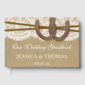 クラフト、レース&ホースシューズ結婚コレクション ゲストブック (正面)
