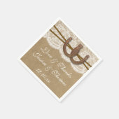 クラフト、レース&ホースシューズ結婚コレクション スタンダードカクテルナプキン (角)