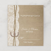 クラフト、レース&ホースシューズ結婚コレクション プレイスカード (外部開封)