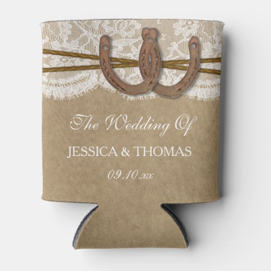 クラフト、レース&ホースシューズ結婚コレクション 缶クーラー (正面)