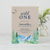 クラフト ロッキーマウンテン ワイルドワン ファーストバースデー 招待状 (スタンド正面)