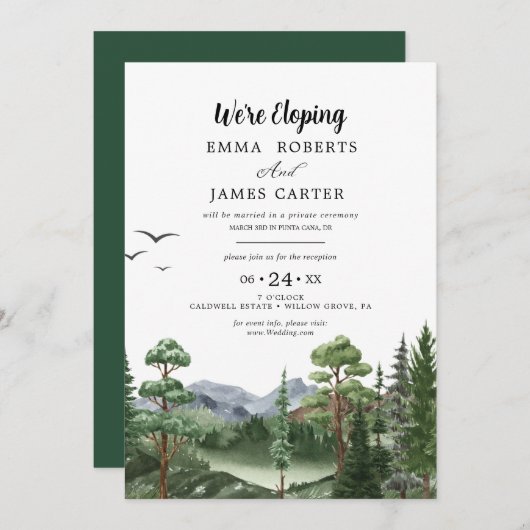 クラフト ロッキーマウンテン | 挙式後のパーティー招待状 招待状 (正面/裏面)