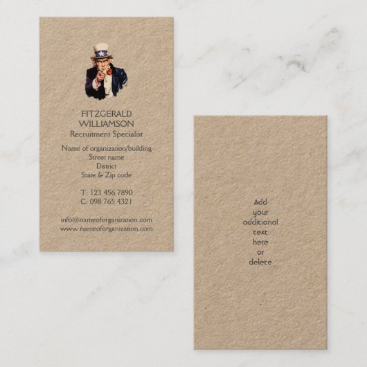 クラフト | 写真またはロゴの追加 | 名刺 (正面/裏面)