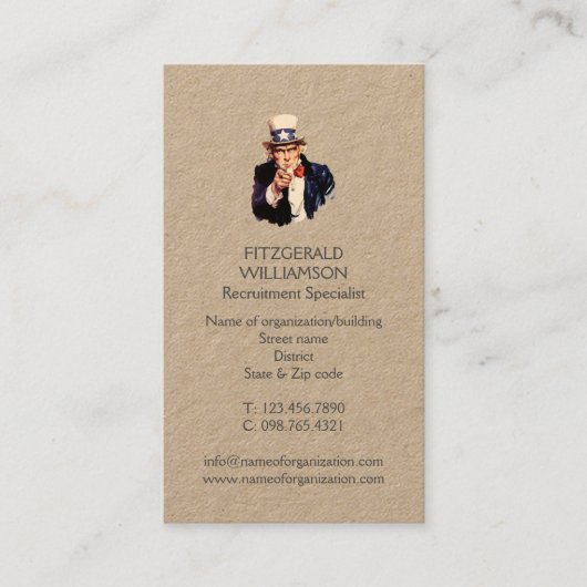 クラフト | 写真またはロゴの追加 | 名刺 (正面)