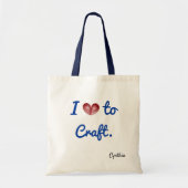 クラフト、名前をハートに変更 トートバッグ (正面)