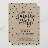 クラフト |紙吹雪シンプルサプライズ誕生日パーティー 招待状 (正面/裏面)