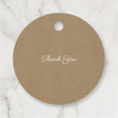 クラフト&素朴スモールビジネスメッセージカード フェイバータグ (裏面)