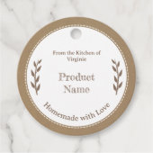 クラフト&素朴スモールビジネスメッセージカード フェイバータグ (正面)