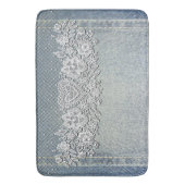 クラフト&素朴ホワイトレースファームハレースのようウス バスマット (正面縦)